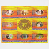 Sunset 2443 Family Photos Fleece Deken (Voorkant (Horizontaal))