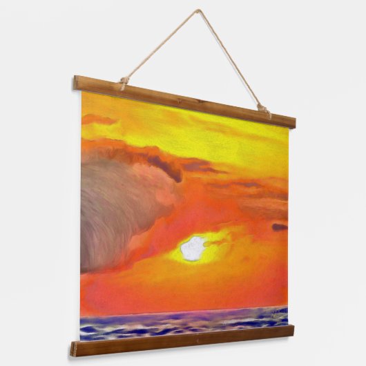 Sunset 2443 hangend wandkleed (Gebogen)