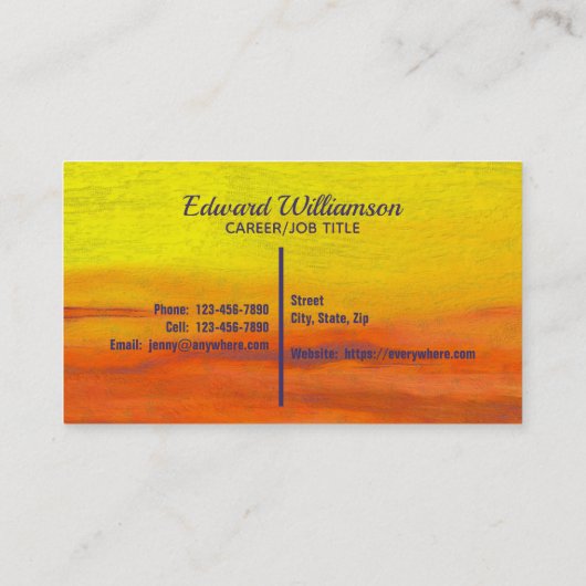 Sunset 2443 visitekaartje (Achterkant)