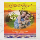 Sunset 2443 wijn etiket (Enkel label)