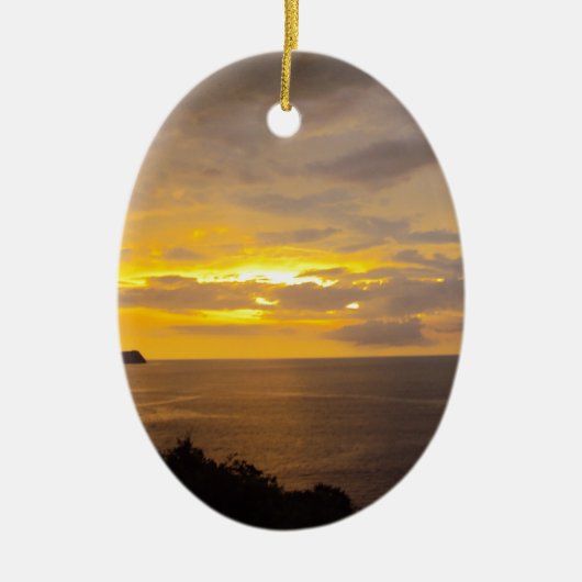 Sunset 2 Costa Rica Keramisch Ornament (Voorkant)