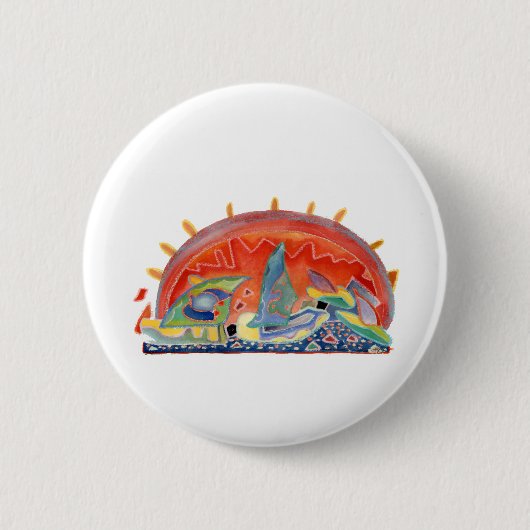 Sunset 2 over Cannes, aanpasbaar Ronde Button 5,7 Cm (Voorkant)