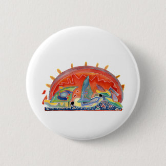 Sunset 2 over Cannes, aanpasbaar Ronde Button 5,7 Cm