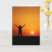 Sunset aanbidding Wenskaart Kaart (Gele Bloem)