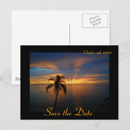 Sunset Aankondigingskaart (Voorkant / Achterkant)