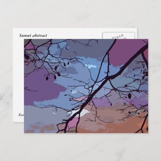 Sunset Abstract Briefkaart (Voorkant / Achterkant)