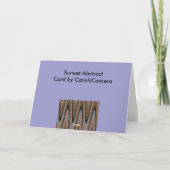 Sunset Abstract Note Kaart (Achterkant)