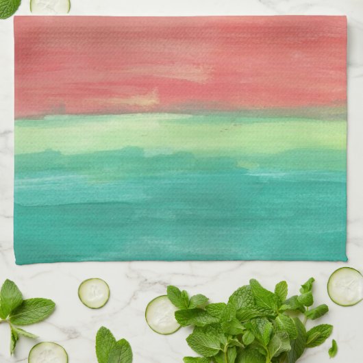 Sunset Abstract Theedoek (Gevouwen)