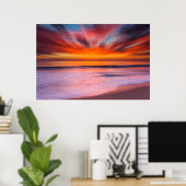 Sunset abstract uit Tamarack Beach Poster (Thuiskantoor)