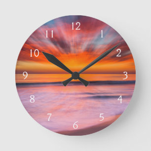 Sunset abstract uit Tamarack Beach Ronde Klok