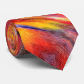 Sunset Abstracte kleuren 3 Stropdas (Opgerold)