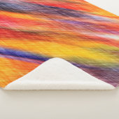 Sunset Abstracte kleuren Sherpa Blanket Deken (3/4)