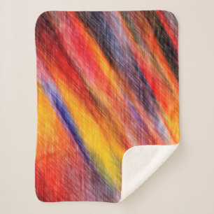 Sunset Abstracte kleuren Sherpa Blanket Deken