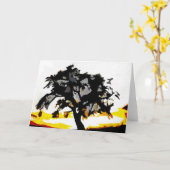 Sunset Abstracted Kaart (Gele Bloem)