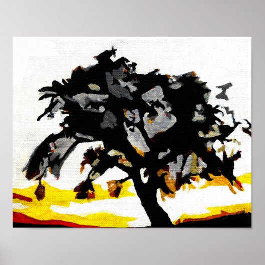 Sunset Abstracted Poster (Voorkant)