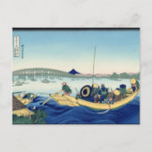 Sunset across the Ryōgoku Bridge (door Hokusai) Briefkaart (Voorkant)