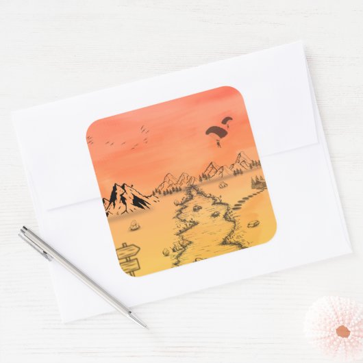 Sunset Adventure Path Sticker (Envelop)