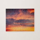 Sunset Afbeelding Schilderachtig Aangepast kerstca Legpuzzel (Horizontaal)
