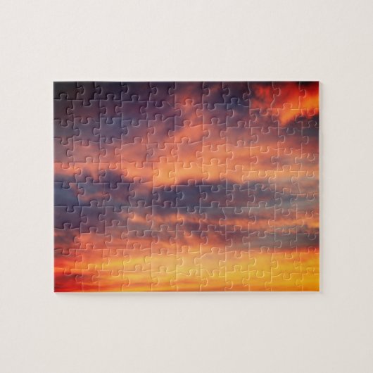 Sunset Afbeelding Schilderachtig Aangepast kerstca Legpuzzel (Horizontaal)