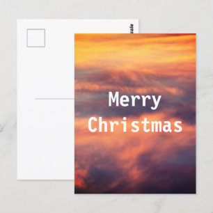 Sunset Afbeelding Schilderachtig Foto met kerstmis Briefkaart