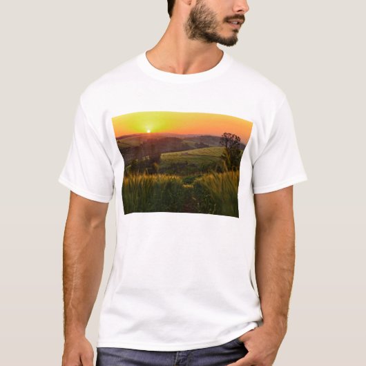 Sunset Agriculture Wheat T-shirt (Voorkant)