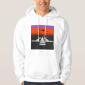Sunset Airplane Approach Runway Lights Aviation Hoodie (Voorkant)