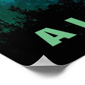 Sunset Aloha Hawaii Palm Trees Tropics Travel Poster (Hoek)