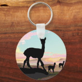 Sunset Alpacas Sleutelhanger (Voorkant)