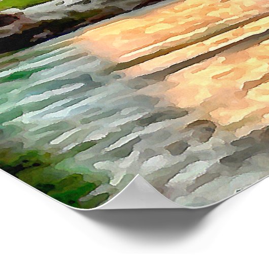 Sunset and Clouds at Mount Edgecumbe bij Sitka AK Poster (Hoek)