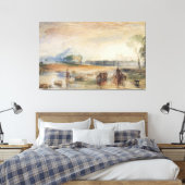 Sunset and Moonrise Canvas Afdruk (Insitu (Slaapkamer))