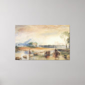 Sunset and Moonrise Canvas Afdruk (Voorkant)