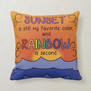 Sunset and Rainbow Pillow Kussen