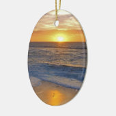 Sunset and Rocks Keramisch Ornament (Links)