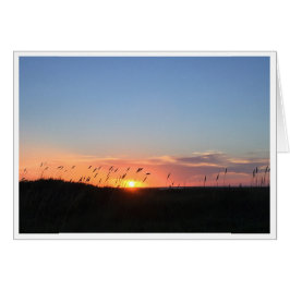 Sunset and Zee Oats on Matagorda Beach
