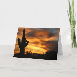 Sunset Arizona Wenskaart Saguaros in de Sky Kaart