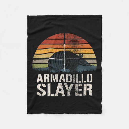 Sunset Armadillo Slayer Armadillo Hunter G Fleece Deken (Voorkant)