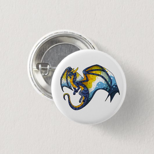 "Sunset" Aroace Pride Dragon Ronde Button 3,2 Cm (Voorkant /achterkant)