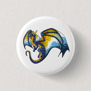 "Sunset" Aroace Pride Dragon Ronde Button 3,2 Cm