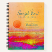 Sunset Art Beach House Vacking Rental Guest Book Notitieboek (Voorkant)