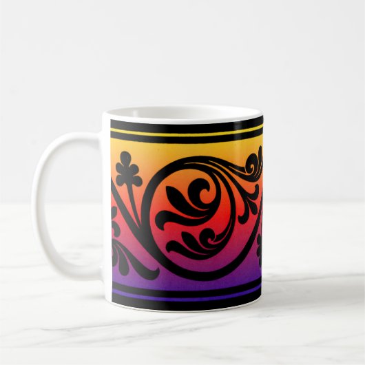 Sunset Art Deco Style Mok Cup (Links)