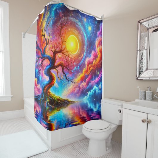 Sunset Art Douchegordijn (In situ)