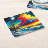 Sunset Art Kartonnen Onderzetters (Schuin)