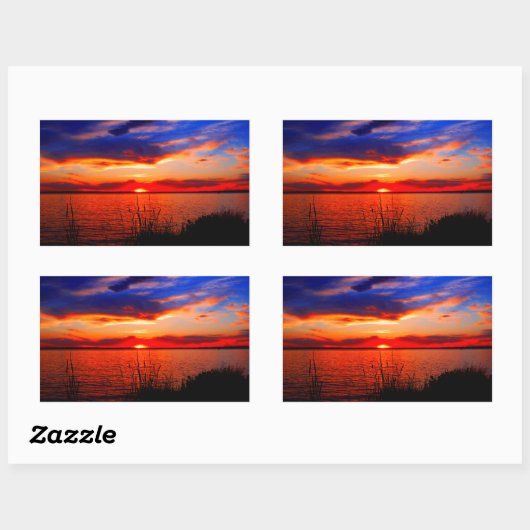Sunset Art Rechthoekige Sticker (Vel)