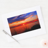 Sunset Art Rechthoekige Sticker (Envelop)