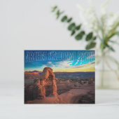 Sunset at Arches National Park, Utah Briefkaart (Staand voorkant)