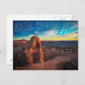 Sunset at Arches National Park, Utah Briefkaart (Voorkant / Achterkant)