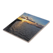 Sunset at Arrecife, Lanzarote, Ceramic Tile Tegeltje (Zijkant)