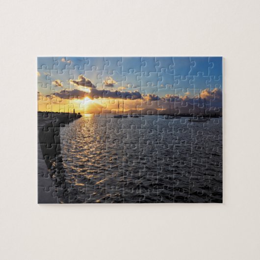 Sunset at Arrecife, Lanzarote, Jigzaag Puzzle Legpuzzel (Horizontaal)
