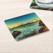 Sunset at Baker Beach Kartonnen Onderzetters (Schuin)