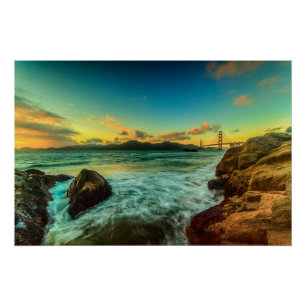 Sunset at Baker Beach Perfect Poster